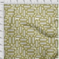 thumbnail image 4 of oneOone Silk Tabby Olive Green Fabric Geometric Fabric For Sewing Printed Craft Fabric By The Yard 42 Inch Wide, 4 of 4