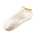 thumbnail image 2 of Fuzzy Socks for Women No Show Fall Fashion Must Haves Foot Warmer Ankle Cozy Winter Socks White, 2 of 4