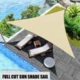 thumbnail image 4 of ASTRAEA Waterproof Sun Shade Sail 8' x 8', Triangle Canopy Sail UV Block Mesh Shade Cover Outdoor for Patio Backyard, Sand, 4 of 10