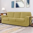 thumbnail image 2 of CHUN YI Stretch Checks Spandex Sofa Cover Separate Backrests Cushions Cover Slipcover, 2 of 5