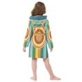 thumbnail image 7 of FORMRS Niños Bathrobe Unisex Hooded Robe Soft Plush Pajamas Sleepwear, Size 10-12T, Colorful Stripes, 7 of 7