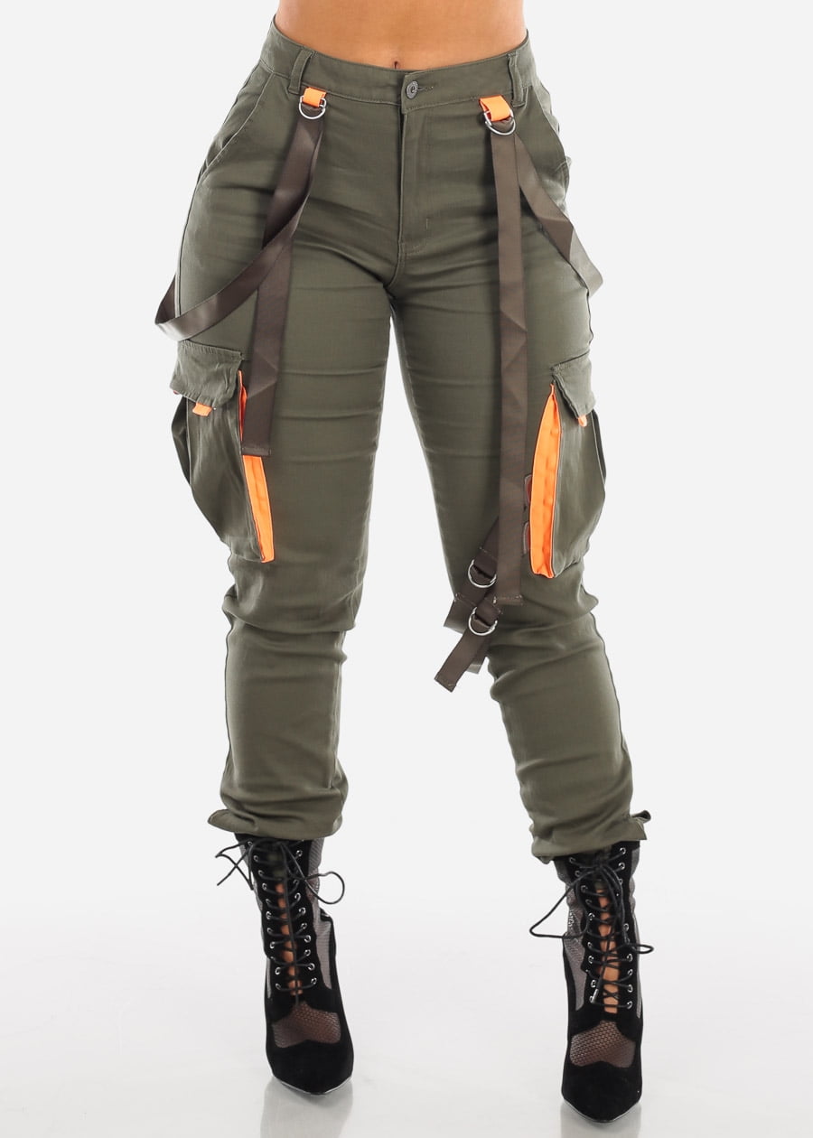 olive cargo joggers womens