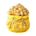 thumbnail image 1 of Cuenca del Tesoro Feng Shui con Tapa Desmontable Colección de Riqueza Lingote de Oro Dinero 8x8x11cm, 1 of 9