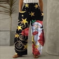 thumbnail image 2 of Pantalones sueltos casuales vintage con estampado navideño para mujer Pantalones de pierna ancha casuales Pantalones Fridja  hfkajh100347, 2 of 5