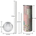 thumbnail image 5 of 20oz Pioneer Flower Skinny Tumblers Stainless Steel Tumbler with Lid and Straw,Vacuum Insulated Double Wall Travel Tumbler Cups with Cleaning Brush for Coffee,Tea, 5 of 6
