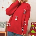 thumbnail image 5 of BLVB Ugly Christmas Sweater Women Crewneck Cute Knitted Sweater Pullover for Holiday Party Christmas Gifts for Women, 5 of 7