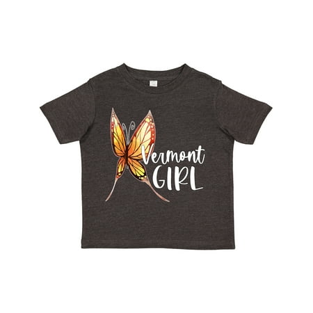 

Inktastic Vermont Girl- Butterfly Gift Toddler Toddler Girl T-Shirt