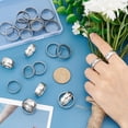 thumbnail image 4 of 24pcs Titanium Steel Plain Simple Band Rings 7 Sizes Blank Removable Core for Wood Turning Jewelry Making for making, 4 of 6