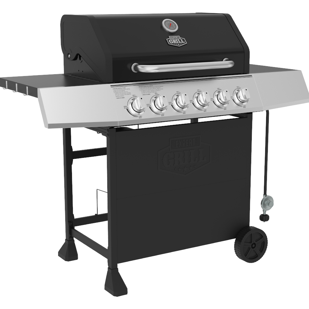 Expert Grill 6 Burner Propane Gas Grill in Black - image 3 of 15
