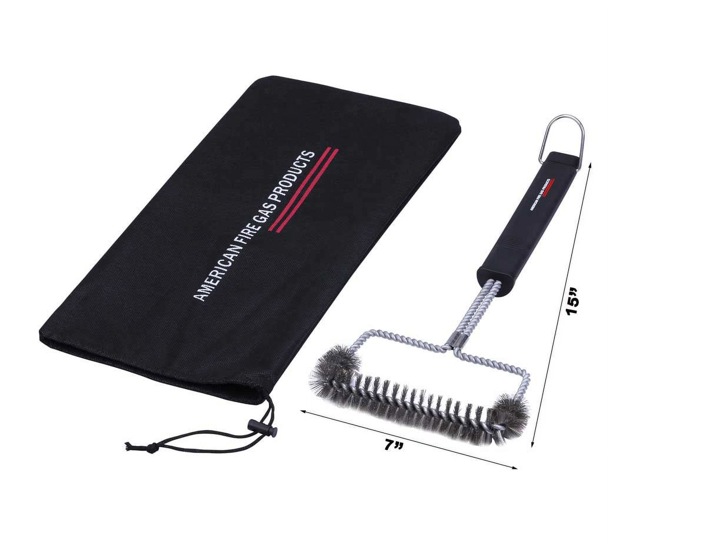 Clean grill brush 15inch 3 Sides Barbecue Grill Brush for Big Green Egg Charcoal, Electric