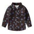 thumbnail image 4 of Mgmyaa Boys and Girls Button Down Shirt Long Sleeve Collared Casual Shirts Spring Summer Kids Blouses Comfortable Daily Wear Size 3-16Years, 4 of 5