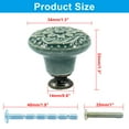 thumbnail image 2 of Green Ceramic knobs, Kitchen Cabinet Knobs, Retro Dresser Knobs, Drawer Knobs, Furniture Decorative Pulls(10Pcs), 2 of 4