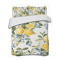 thumbnail image 2 of Yellow Lemon Twin Size Down Alternative Comforter, Lightweight Comforter Quilt Bedding Set with Pillow Shams Green Leaf Blue Flower Tropical Fruit All Seasons Bed Comforter Duvet Insert 68"x86", 2 of 7