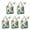 White Christmas Watercolor, variant on 5 Pack Foldable Shopping Bag,Beige Christmas Character Pattern Reusable Grocery Bags with Pockets,Large Reusable Tote Bags with Handles Waterproof & Lightweight