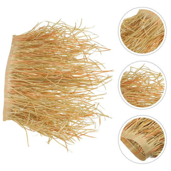 MERRYHAPY Artificial Thatch Roofing Sheet Brown Plastic Flat Panel for Garden Patio Outdoor Decoration Weather Resistant