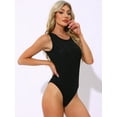 thumbnail image 4 of DARING DIVA Sleeveless Bodysuits Sparkly Crew Neck Top XS Black, 4 of 6