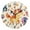 Black, variant on Cute Watercolor Unicorns Stars Round Wall Clock Silent Analog Battery Operated Gold Pointer Home Decor 9.84" Diameter