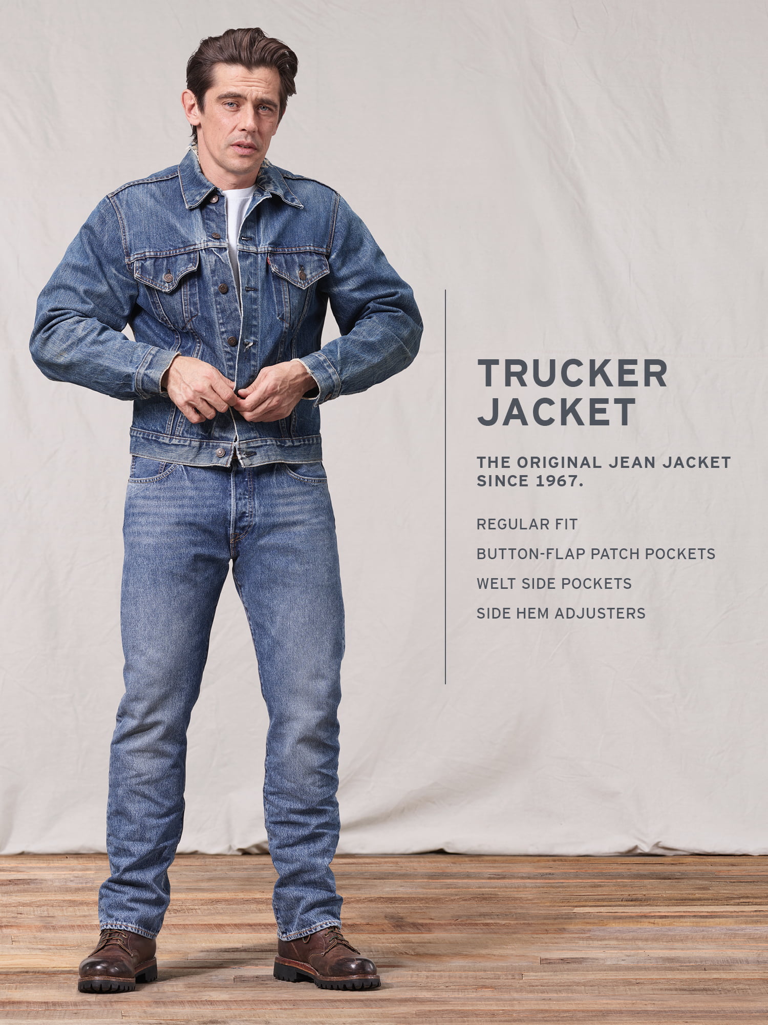 Denim Trucker Jacket - Walmart.com 