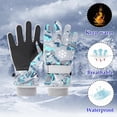 thumbnail image 4 of DHFJKG Kids Winter Waterproof Ski Gloves For Boys Girls Thermal Insulated Five Finger Design For Outdoor Play Skiing Cold Weather Childlike Mittens, 4 of 5