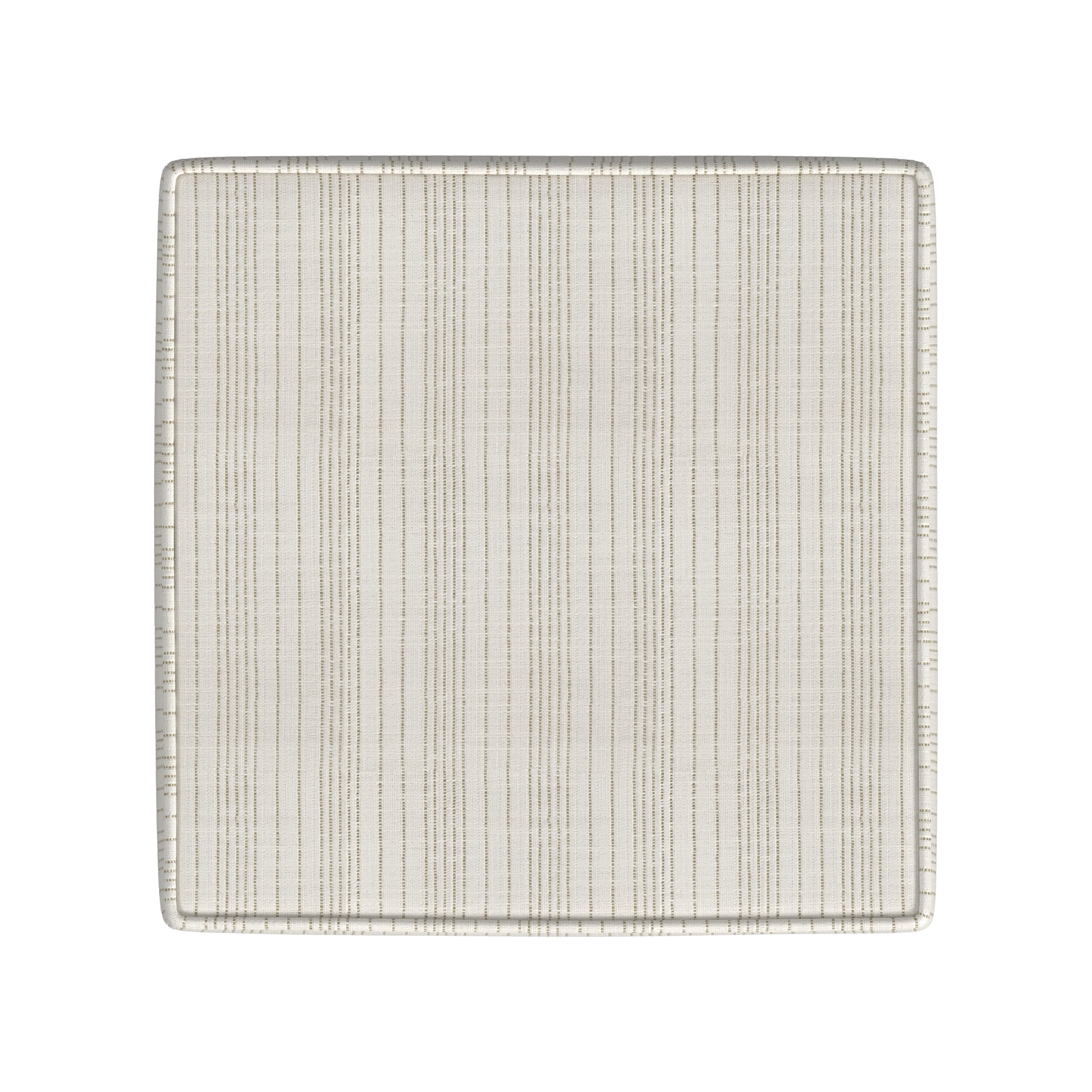 HomePop Square Storage Ottoman, Marigold Pinstripe