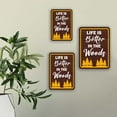 thumbnail image 3 of Portrait Round Plus Life Is Better In The Woods Wall or Door Sign | Funny Home Decor - Medium, 3 of 9