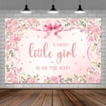 thumbnail image 2 of 10 x 8 ft Pink Bow Girls Baby Shower Backdrop A Sweet Little Girl is on The Way Pink Floral Baby Shower Decor Photography Background It's A Girl Party Photo Backdrop Studio Decoration Supplies, 2 of 6