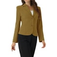 thumbnail image 5 of INSPIRE CHIC Women's Work Blazers Lapel Collar Long Sleeve Suit Jacket Mustard XL, 5 of 7