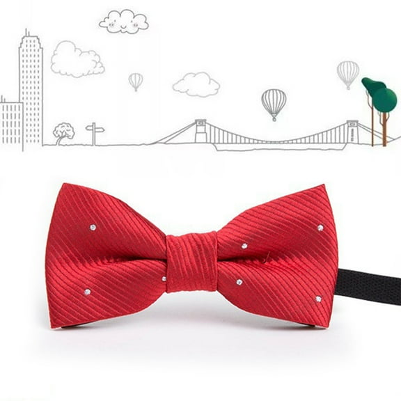 COSMOBETTY 10Pcs Retro Bow Tie for Boys Pre-Tied Polyester Assorted Color 3.9x2.0x0.5in