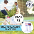 thumbnail image 5 of Yacht & Smith Wholesale Bulk Pack Kids & Children's Cotton Tube Socks, Boys Girls, Referee Style, 5 of 7