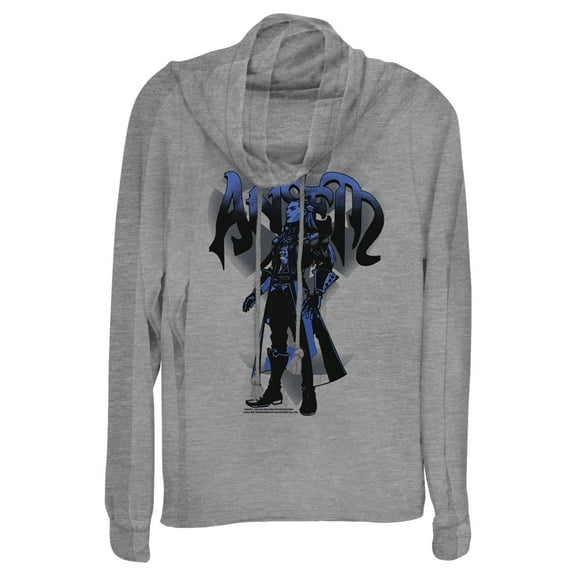 Junior's Kingdom Hearts 1 Seeker of Darkness Cowl Neck Sweatshirt Gray Heather X Small
