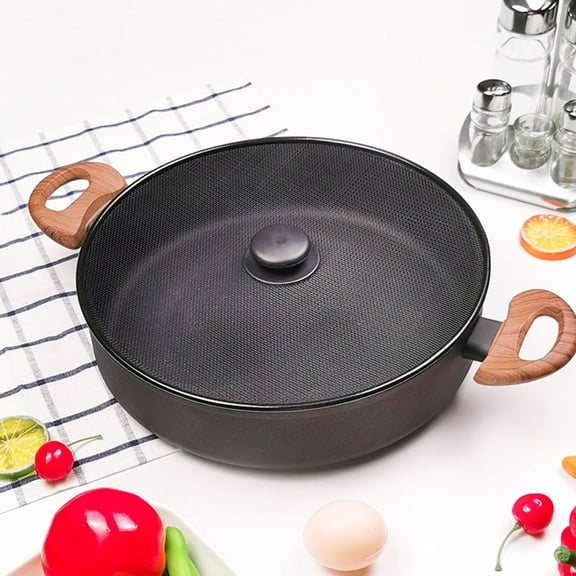 OFFIGAM 2-Pack Stainless Steel Frying Pan Splatter Screens with Handles, Black, Kitchen Cooking Accessories