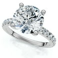 thumbnail image 3 of Pompeii Certified 3.40Ct Round Cut Diamond Engagement Ring 14k Gold Lab Grown, 3 of 10