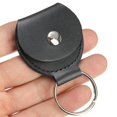 thumbnail image 2 of Llavero plegable de cuero sintético para púa de guitarra, bolsa con soporte para púa, color negro, 2 of 5