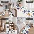 thumbnail image 5 of White Dinosaurs Flowers Eggs Pattern Kitchen Rugs Sets Of 3,Kitchen Runner Rugs Non Skid Washable,Decorative Kitchen Floor Mats for Kitchen,Sink,Laundry,17"x30"+ 17"x47" + 17"x59", 5 of 6