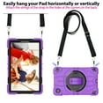 thumbnail image 3 of Dteck Case for Samsung Galaxy Tab A7 Lite 8.7-inch T220 T225,Heavy Duty 3-Layer Protection Rotating Stand Case Shockproof Armor Hard Cover with Shoulder Strap for Galaxy Tab A7 Lite 8.7-inch,Purple, 3 of 7