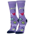 thumbnail image 2 of Cool Socks, Peace & Love Women's, Fun Novelty Crew Socks, 2 of 6