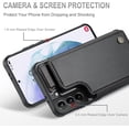 thumbnail image 3 of For Samsung Galaxy S21 Plus Case with Card Holder, for Samsung S21 Plus Wallet Case for Women Men with RFID Blocking, Durable Kickstand Shockproof Case for Galaxy S21 Plus 5G,Red, 3 of 6