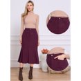 thumbnail image 2 of DARING DIVA Women's High Waisted Bodycon Mermaid Skirts X-Small Burgundy, 2 of 6