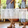 thumbnail image 4 of Jewelreauty Women's Striped Shorts Cotton Linen Straight Leg Elastic High Waist Casual Long Shorts Beach Summer (S, Light Blue), 4 of 7