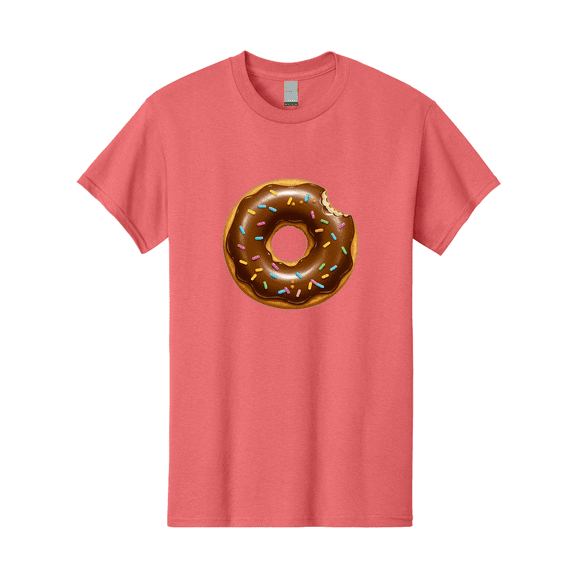 Chocolate-Donut-Sprinkles Mens Graphic Tee, 100% Cotton, Casual Summer Wear