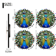 thumbnail image 2 of Non-Ticking Silent Wall Clocks Personalized Analog Round Clock Battery Operated Clocks Decorative for Kitchen,Office-Beautiful Peacock Displaying Colorful Feathers(16inch), 2 of 4