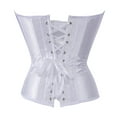 thumbnail image 3 of Grebrafan Boned Corsets Bustier Top Women White 2XL, 3 of 5