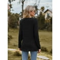 thumbnail image 5 of Chiclily Womens Long Sleeve Shirts Lightweight Pullover Sweaters Black Small Crew Neck Tunics Tops, 5 of 6
