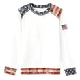 thumbnail image 4 of Womens Sweatshirts Women's Anniversary Print Sweatshirt Without Hood Crew Neck Long Sleeve Casual Pullover Soft White XXL, 4 of 4