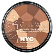 NYC New York Color Color Wheel Mosaic Face Powder, 723A Pink Cheek Glow, 0.32 Oz