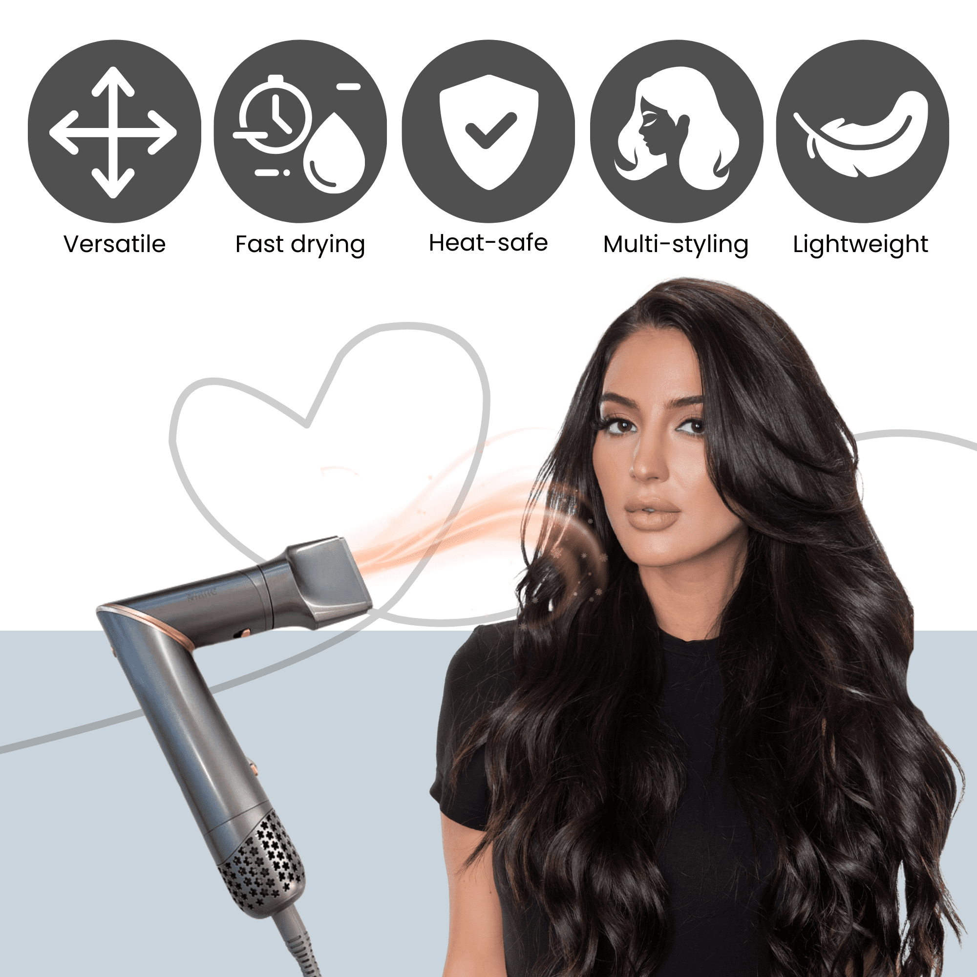 FlexStyler Pro360 All-in-One Hair Styling System, High-Power Dryer with Precision Curl, Volume and Straight Technology