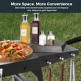 thumbnail image 4 of Foldable Griddle Stand for Blackstone 17 & 22 Inch - Heavy-Duty Outdoor Grill Table with Adjustable Legs, Side Shelf, Utensil Hooks - Portable BBQ Stand for Camping, Tailgating, Backyard, 4 of 6
