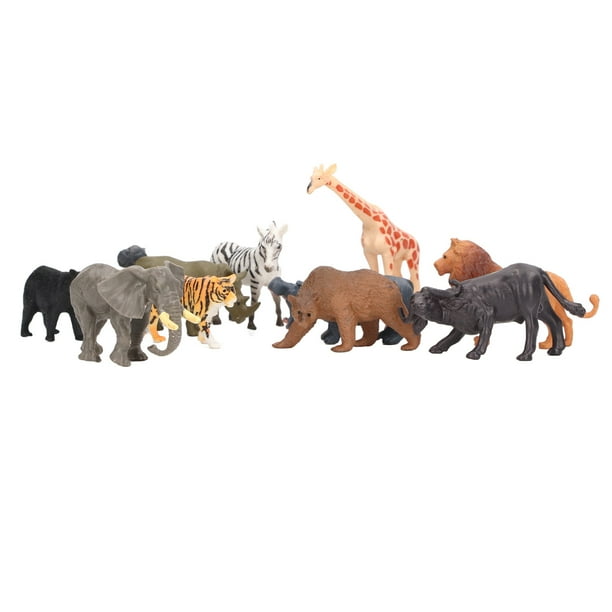 Juego de animales, 12 piezas de figuras de animales, juego de mini juguetes de animales, materiales ecológicos