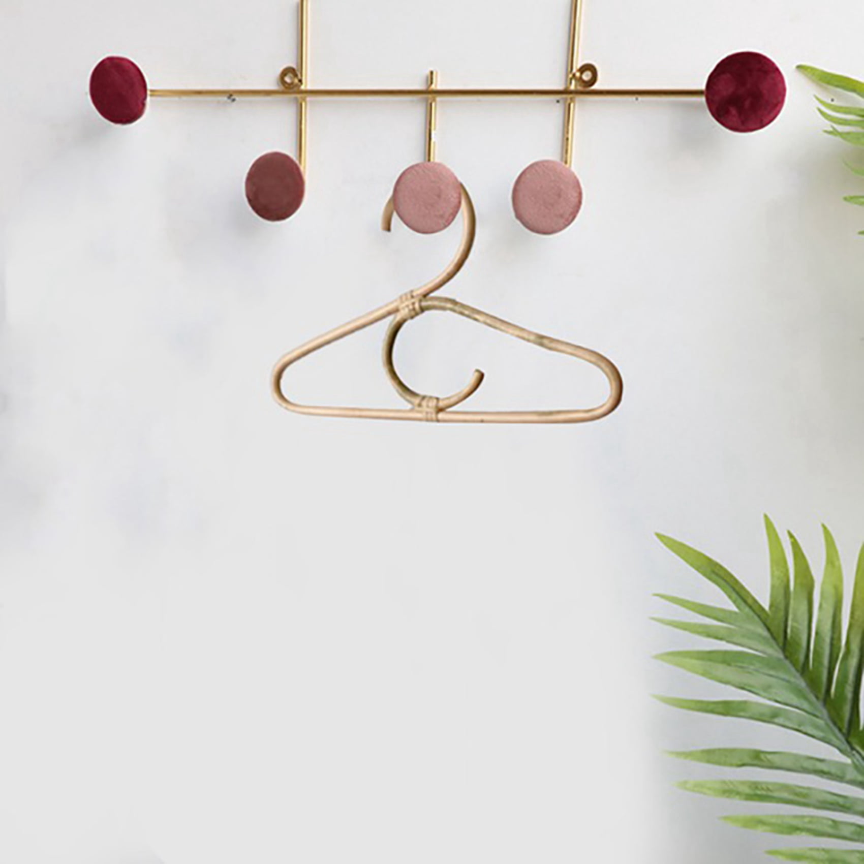8Pcs Rattan Clothes Hanger Nordic Style Kids Garments Rack Children Hanger Kids Room Decor Hangers for Clothes