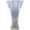 Blue White, variant on Hand Blown 9 Inch Teal Glass Vase for Flowers, Wide Mouth Colorful Home Decor Vase for Centerpieces, Living Room Table, Bookshelf or Office Shelf Decoration
